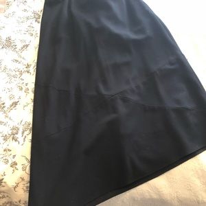 Black asymmetrical A line skirt